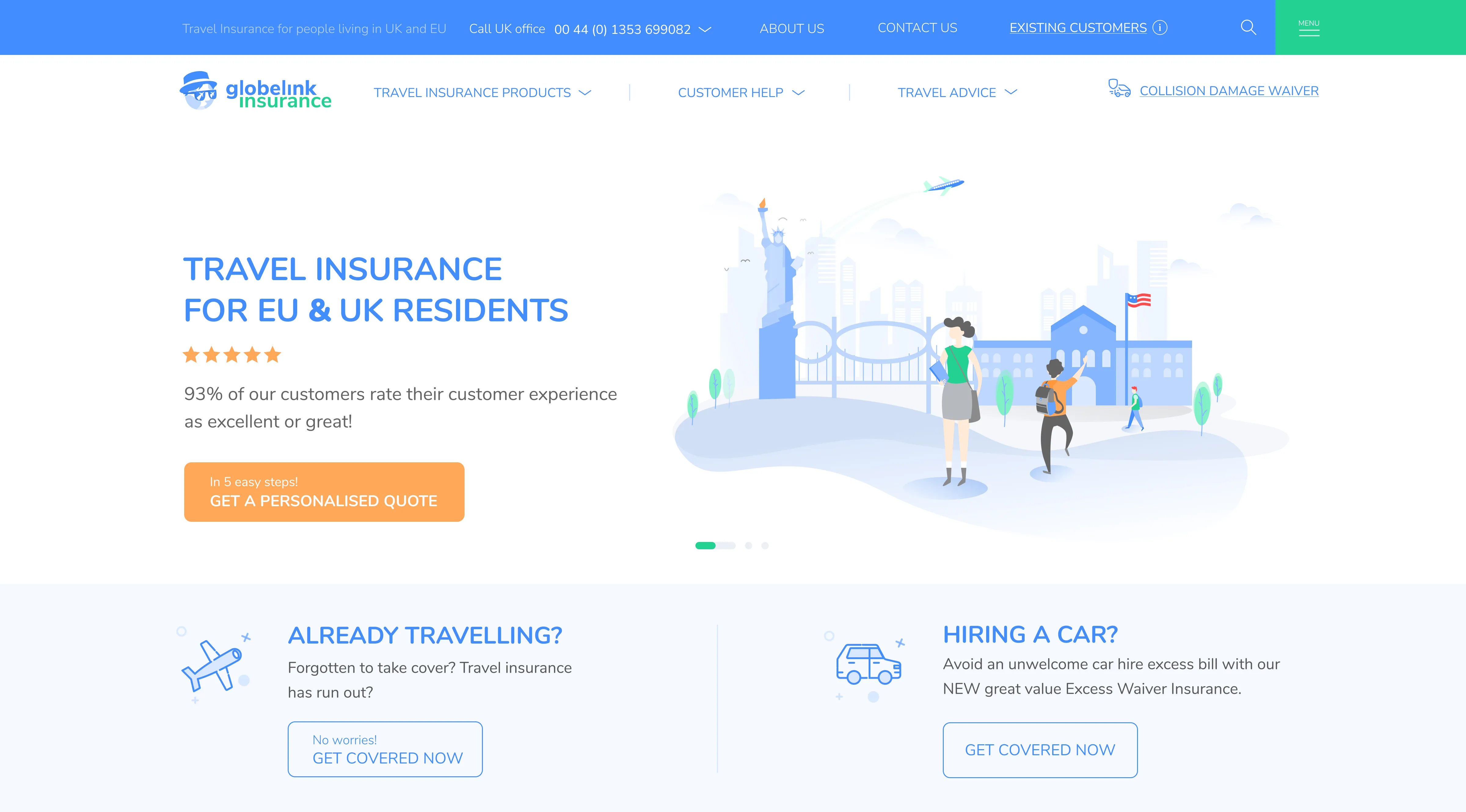 Home screen - Globelink Insurance